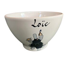 Mam'Goubig Bowl French Porcelain Souvenir "Loic" Faiencerie de Pornic Brittany